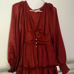 Altar'd State Rich Red Blouse